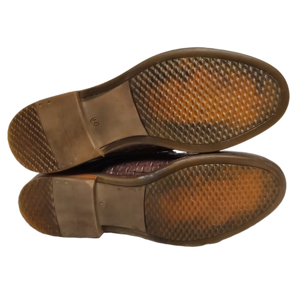 Cafe Noir Men Shoes Brown Braided Leather Size 44, 10 1/2 US main image 6